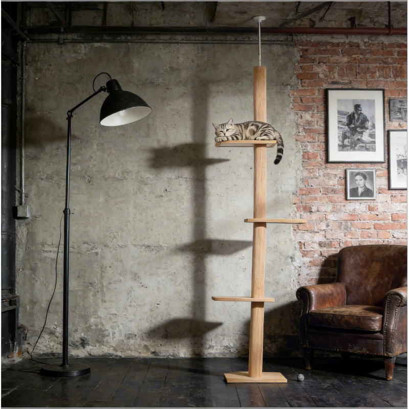 Cat Tree,Cat Tree Activity Center, 89.8" H x  17" W x  10.8" D, Natural