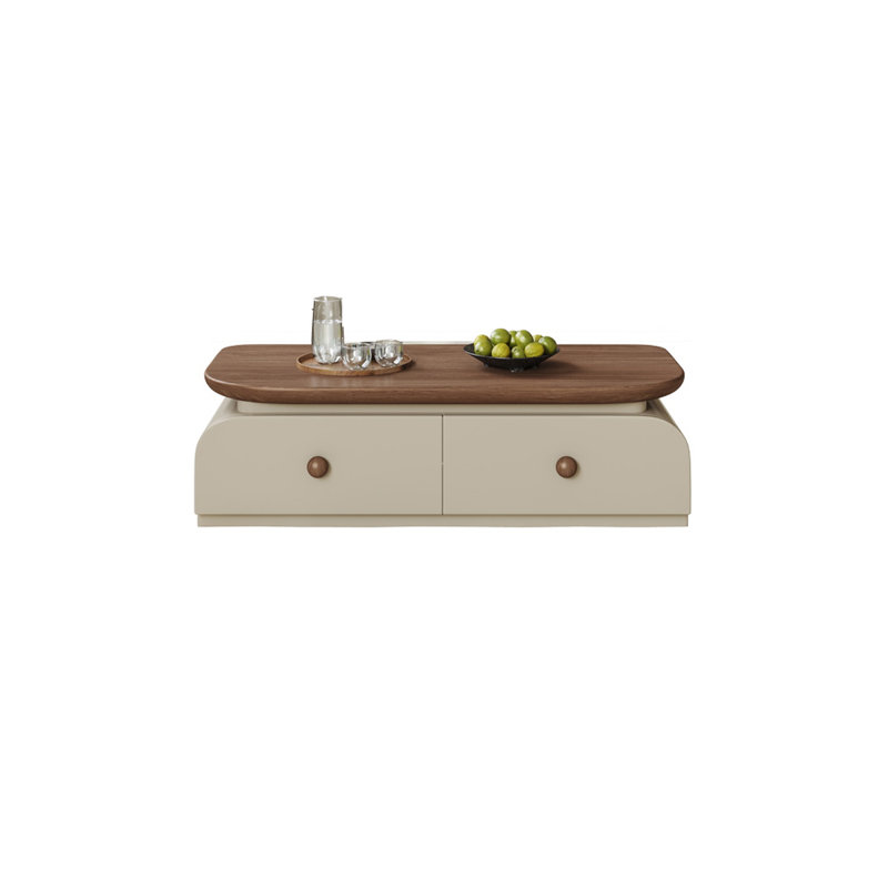 Table basse en bois avec quatre tiroirs