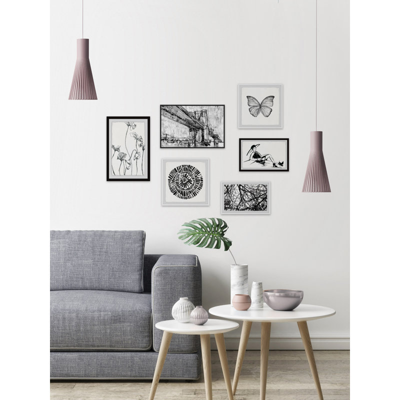 Adamou «Ink Contours» Hexaptych