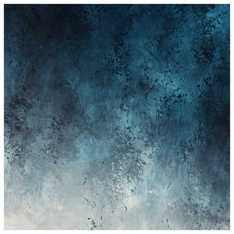 Rideaux de douche à texture grunge bleu très longs, L 70 po x H 72 po