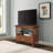 Solid Hardwood Entertainment Center With Drawer And Shelf For Stylish Home Organization
