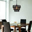 1-Light Hanging Chandelier with 3-Tier Rattan Woven Shade-936026106-936026085