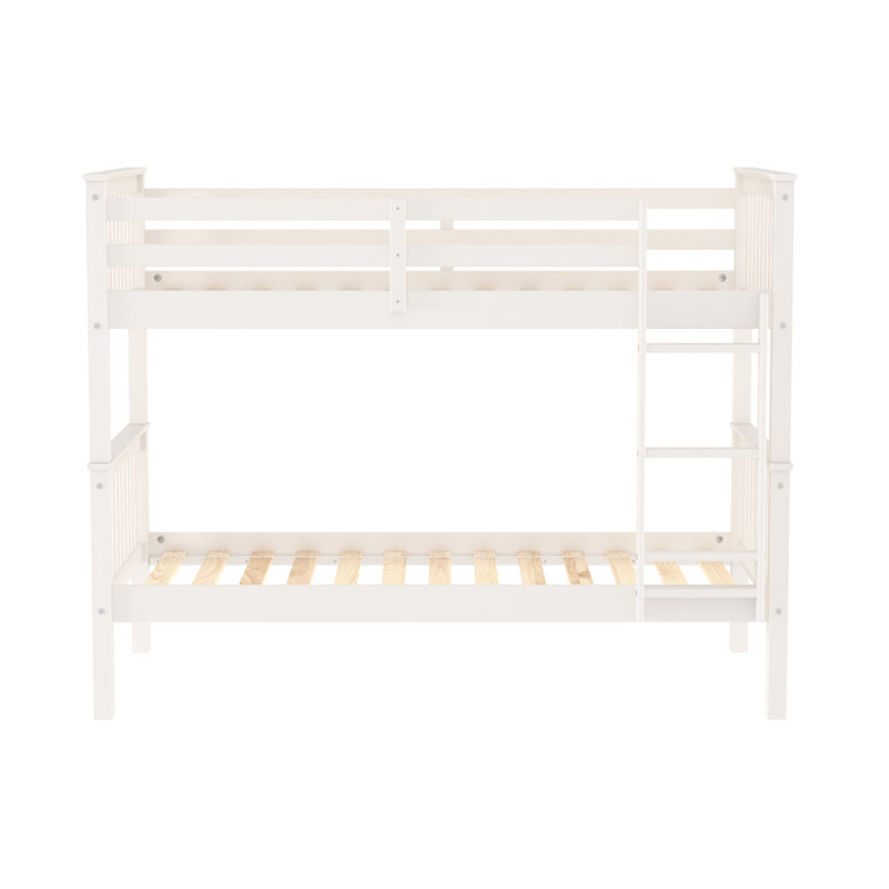Brinna Kids Twin Over Twin Bunk Bed, Off White