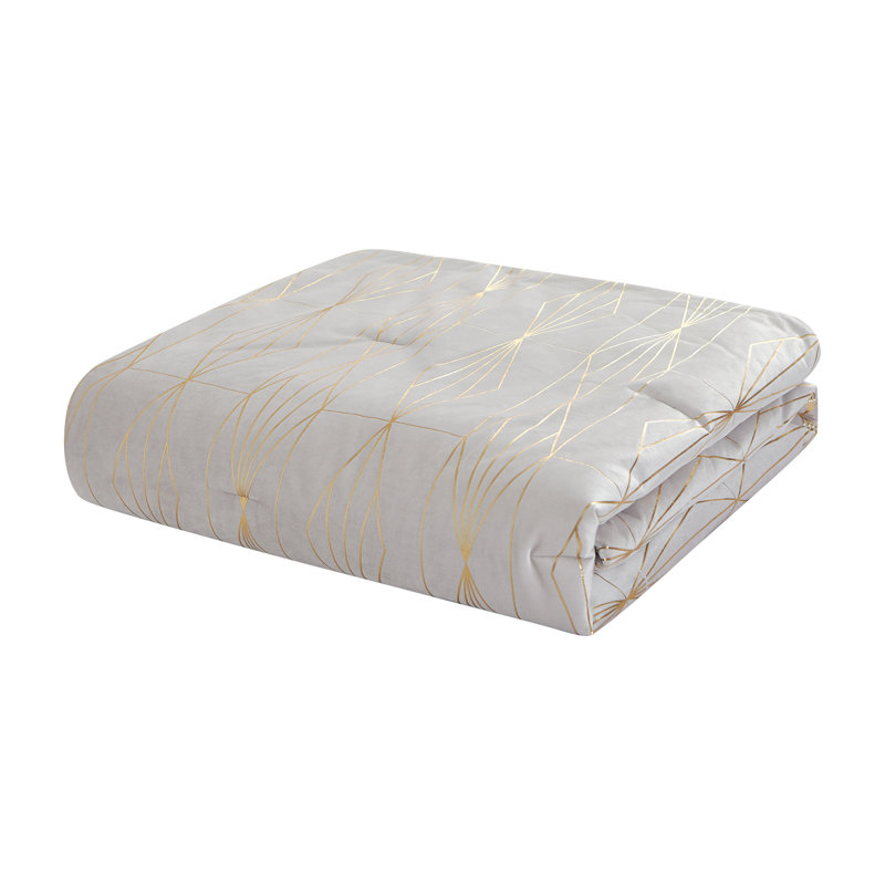 Gatsby 3 Piece Reversible Comforter Set, King Comforter + 9 Additional Pieces