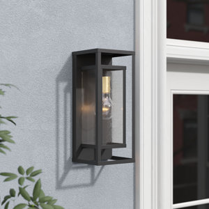Jarrow Metal Wrought Iron Wall Light with Dusk to Dawn