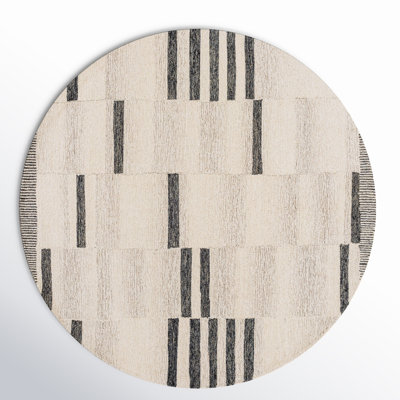 Uptown Striped Handmade Tufted Wool Cream/Black Area Rug