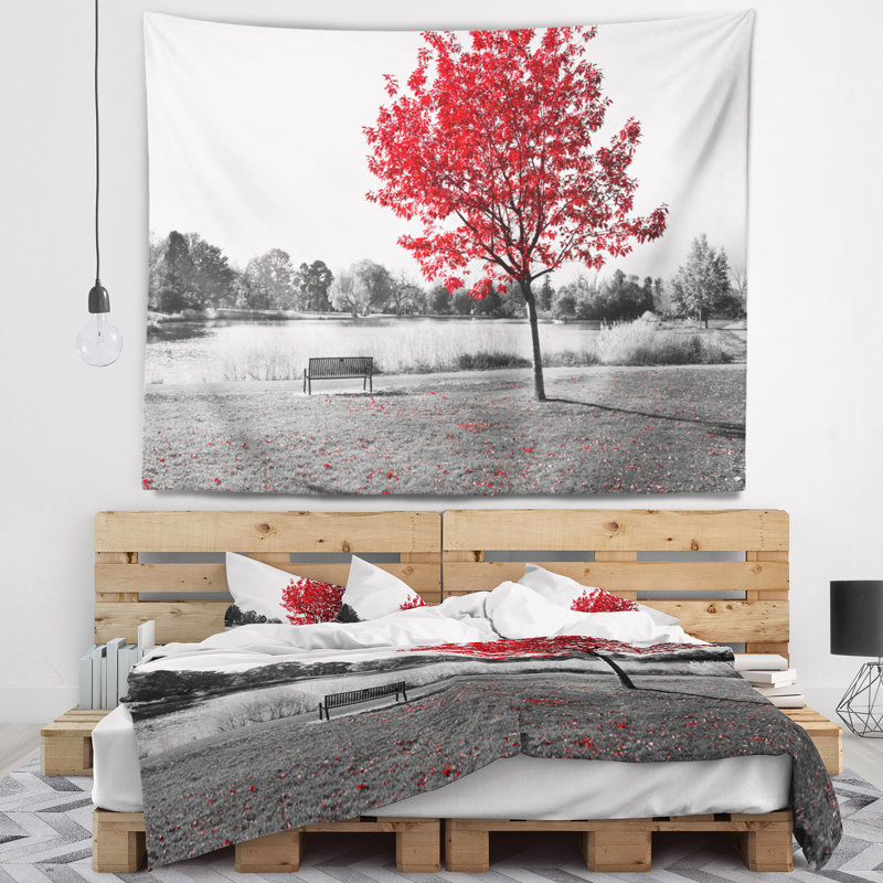 Tapisserie banc de jardin au-dessus de park, H 50 po x l 60 po