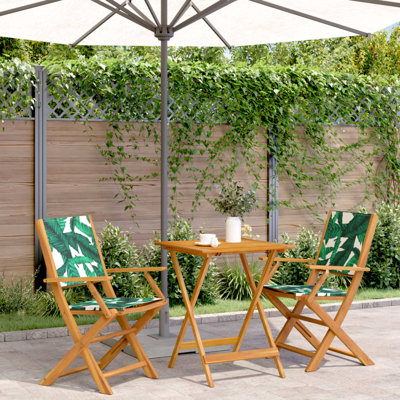 Dodd 2 - Person Solid Wood Patio Dining Set Square Table
