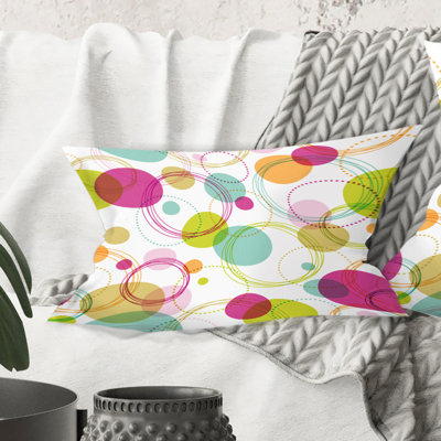Retro Circular Design II - Mid-Century Modern Printed Throw Pillow