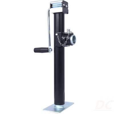 Weld-On Pipe-Mount Swivel Trailer Jack, 5,000 Lbs. 15-1/2 Inches Vertical Travel, Black