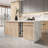 Japandi Kitchen Island with Storage and Seating Space,Island Table with Wine Rack (Without Bar Stools)-42246707