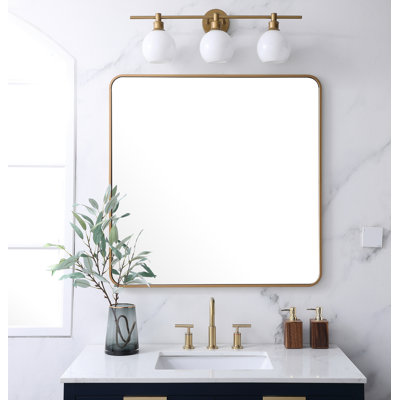 Sabine Metal Rounded Rectangle Wall Mirror