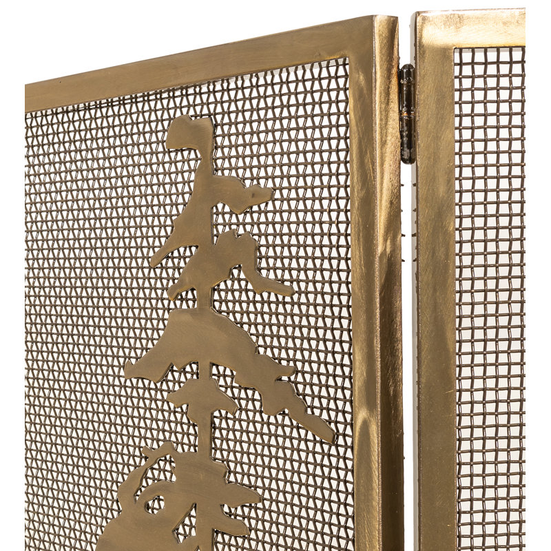 Pines 3 Panel Bifold Steel Fireplace Screen