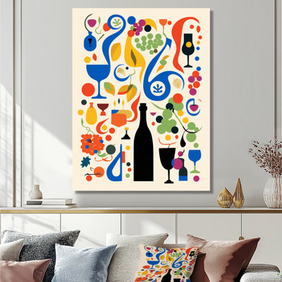 The Art Of Wine Graphic Illustration - Wine & Champagne Wall Art Decor