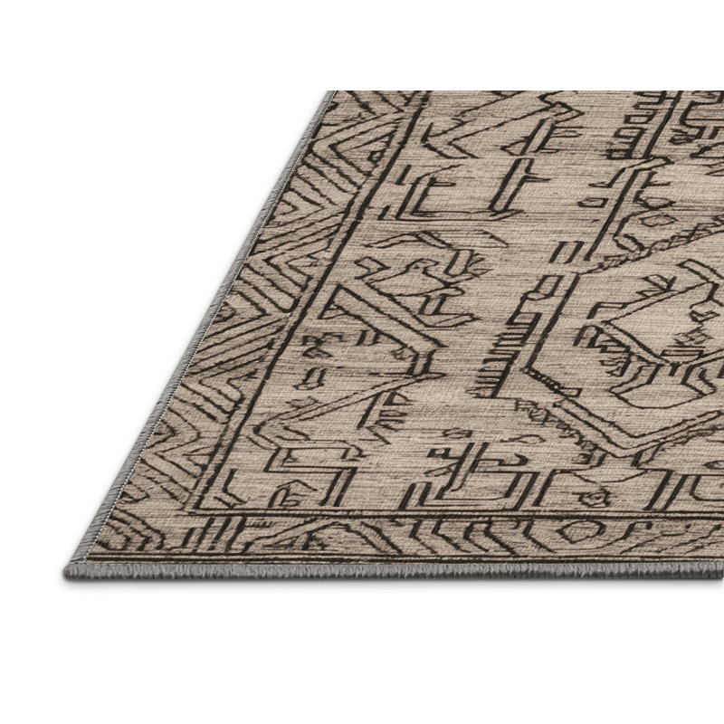 Machine Washable Turkish Gray Area Rug