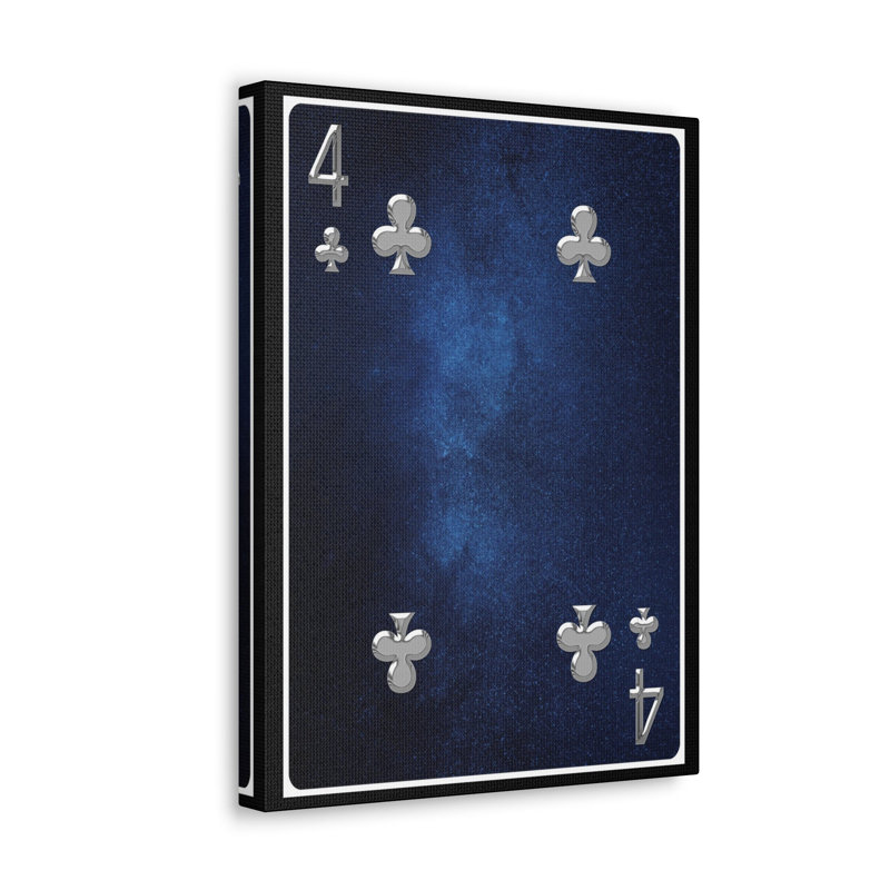 Art mural sur toile, "Four of clubs Space", H 20 po x l 16 po