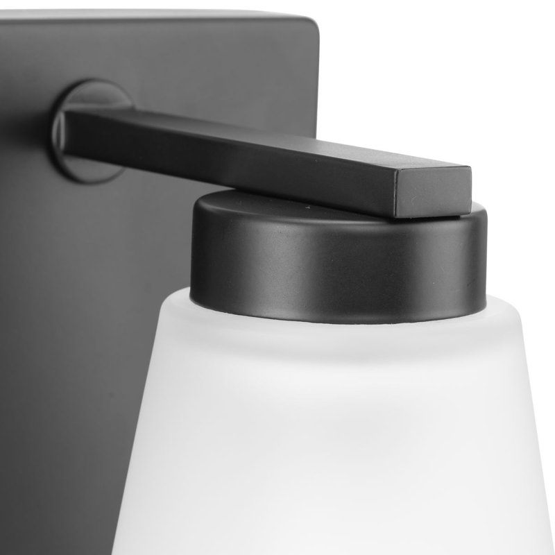 Éclairage pour meuble-lavabo transitionnel à une lumière, Noir mat