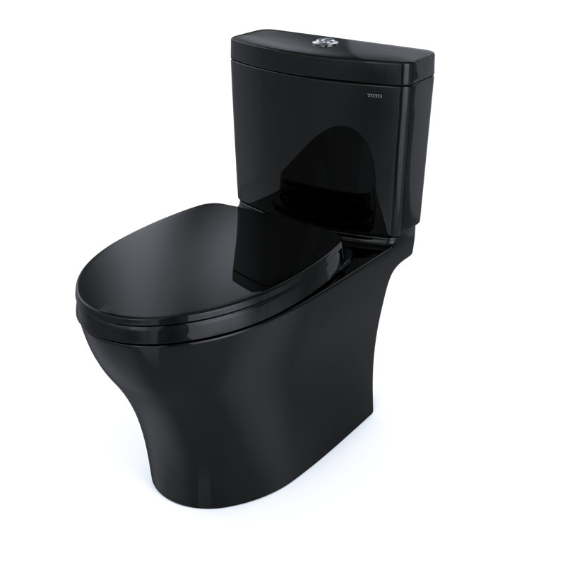 TOTO Aquia IV WASHLET+ Two-Piece Elongated Dual Flush 1.28 and 0.9 GPF Toilet, Ebony