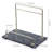 Black Marble Cookbook Display Stand with Brass Tone Metal Rail