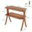 24.6'' Tall End Table Side Table With 2-Tier Storage Shelves And Solid Wood Legs(1 PCS)-814716895-834404196