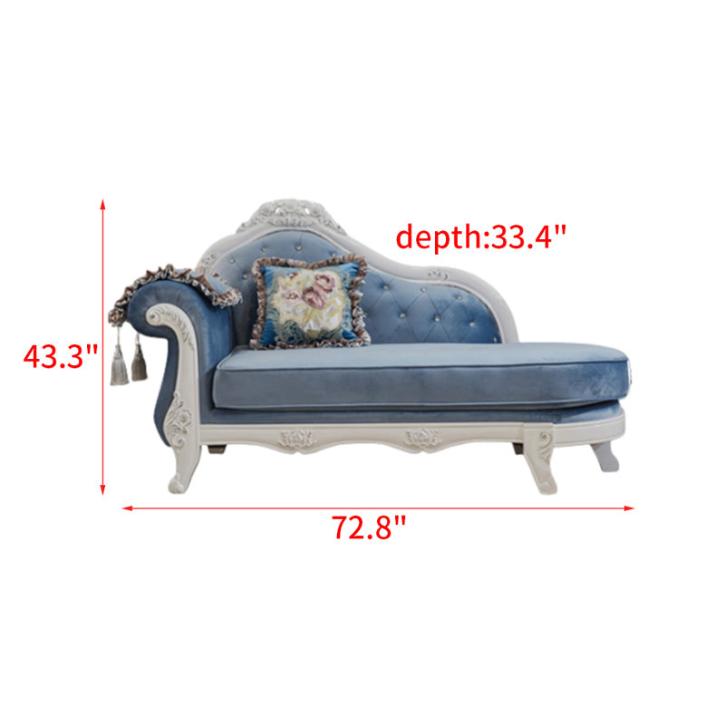 Chaise longue rembourrée de style européen