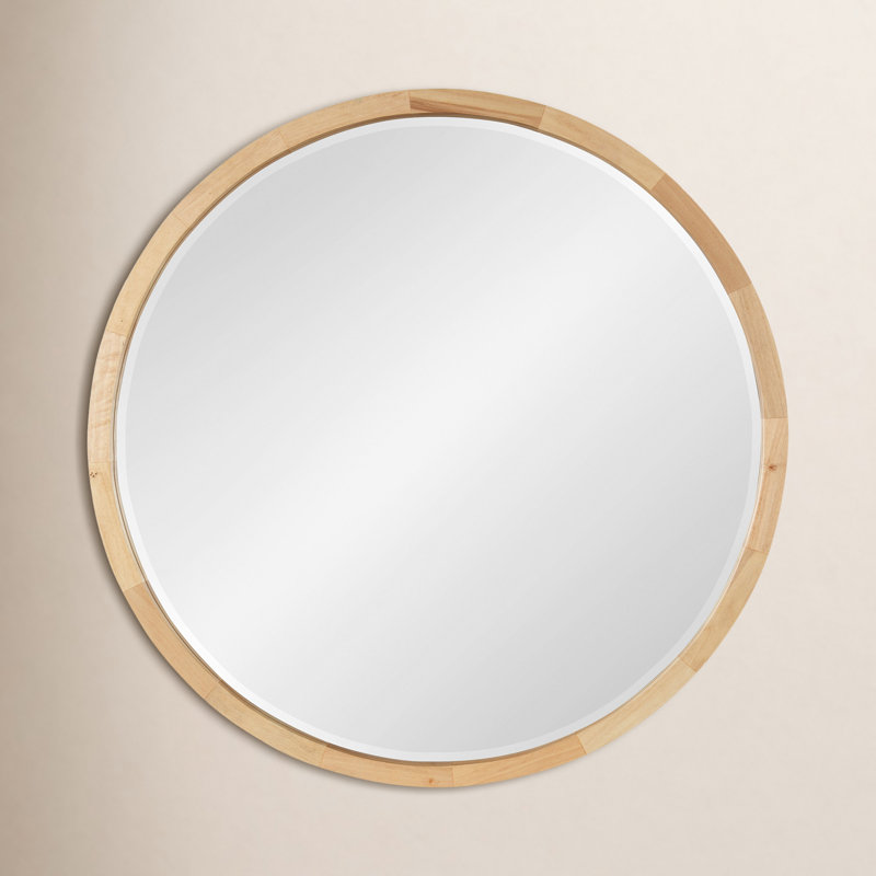 Glover Solid Wood Mirror, 24" x 24", Natural