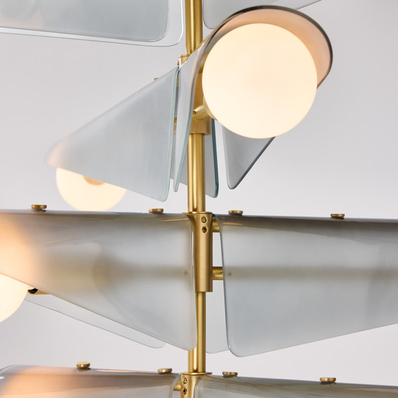 Sycamore Chandelier, Dawn Gray, 10 Lights, 30.5" H x 55.13" W x 55.13" D