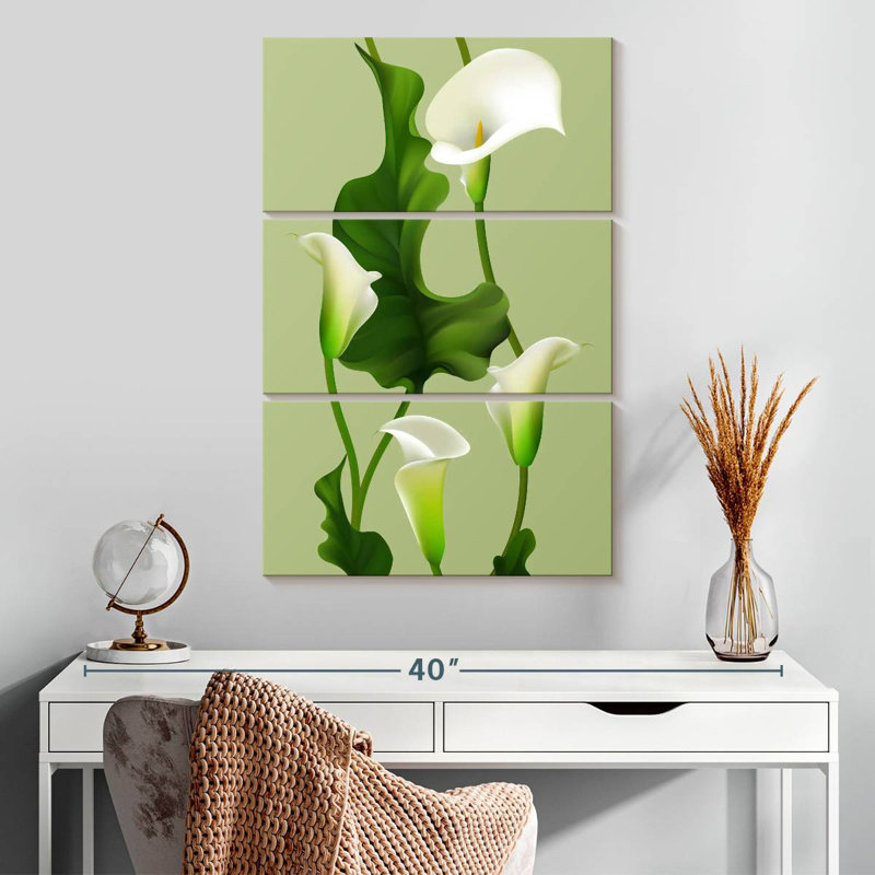 Harnek lys Calla blanc, H 32 po x l 20 po