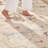 Floral Rug Botanical Birds Print Nature Plants Washable Non-slip Natural Beige/Pink-350879103-345409567
