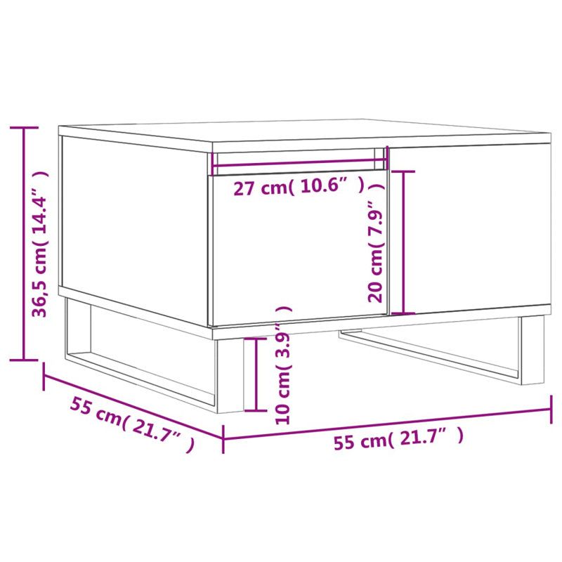 Ayluardo Sled Coffee Table with Storage, Smoked Oak