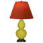 Small Double Gourd Accent Lamp - Sangria, Deep Patina Bronze - Lavender, Plum Shade-583633532-584545645