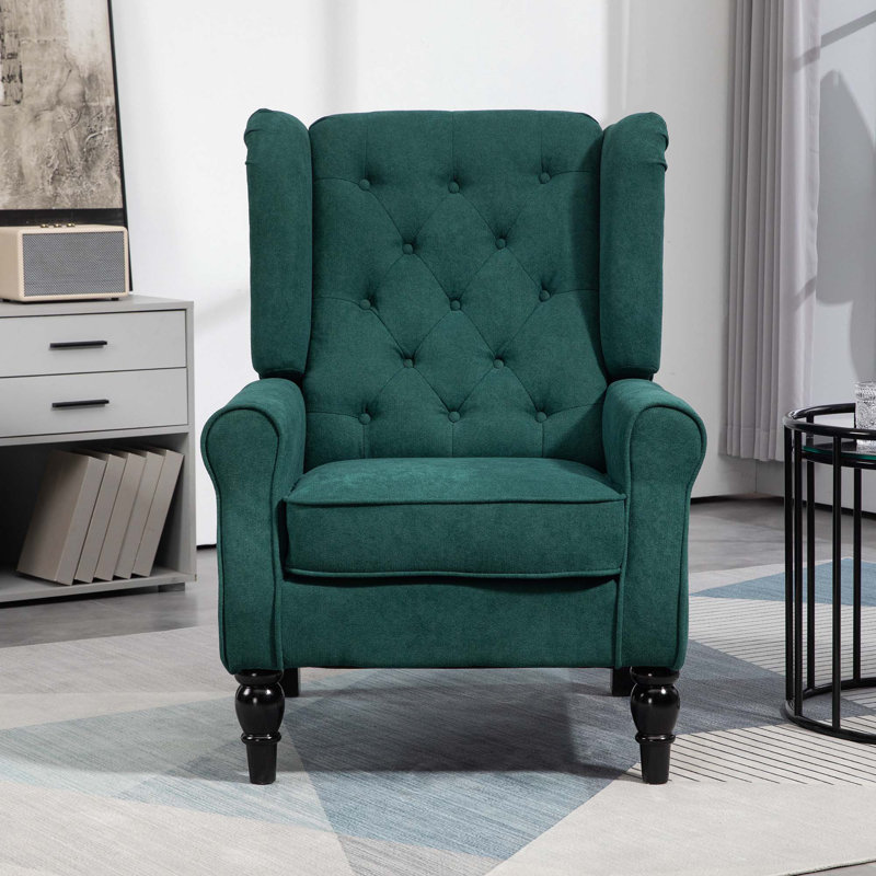 Button-Tufted Accent Armchair