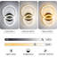 Black Dimmable LED Ceiling Light with Acrylic Rings Design-1289081366-1289037378