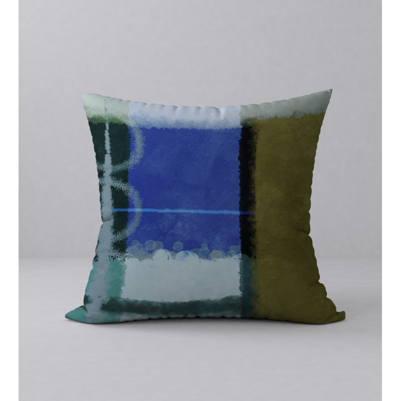 Abstract Reversible Throw Pillow, 18" x 18"