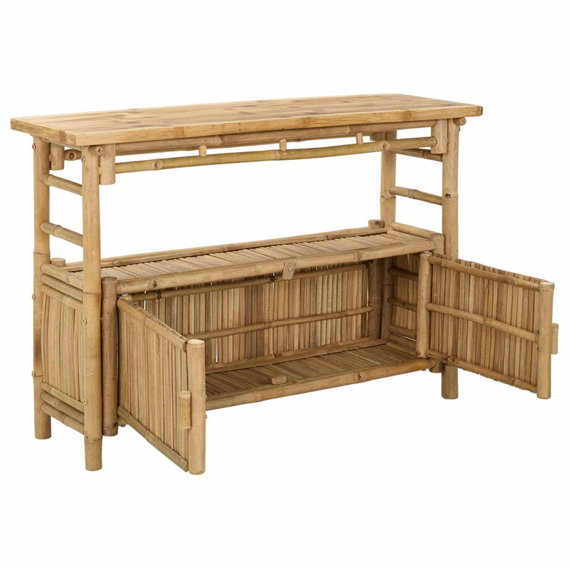 Console vidaXL en bambou naturel 43,31 x 13,78 x 29,53, 43,31 po