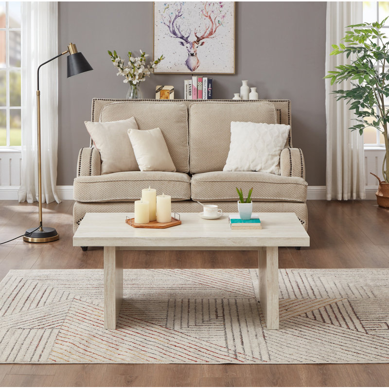 Table basse de salon Roundhill Furniture Cavira, Beige