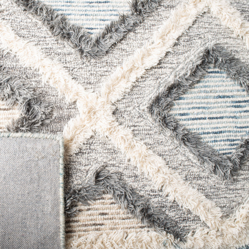 Kenya Hand Tufted Wool Geometric Rug, Runner 2'3" x 8'