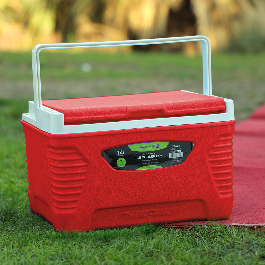 Royalford 14L Insulated Cooler Box - Hot/Cold Freezer Box with Integrated Lock Lid