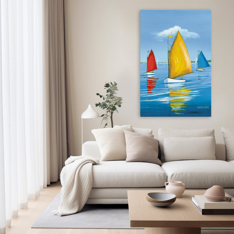 Newport Regatta - art des voiliers océaniques, H 60 po x l 40 po