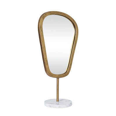 Micah Novelty Metal, Marble Mirror