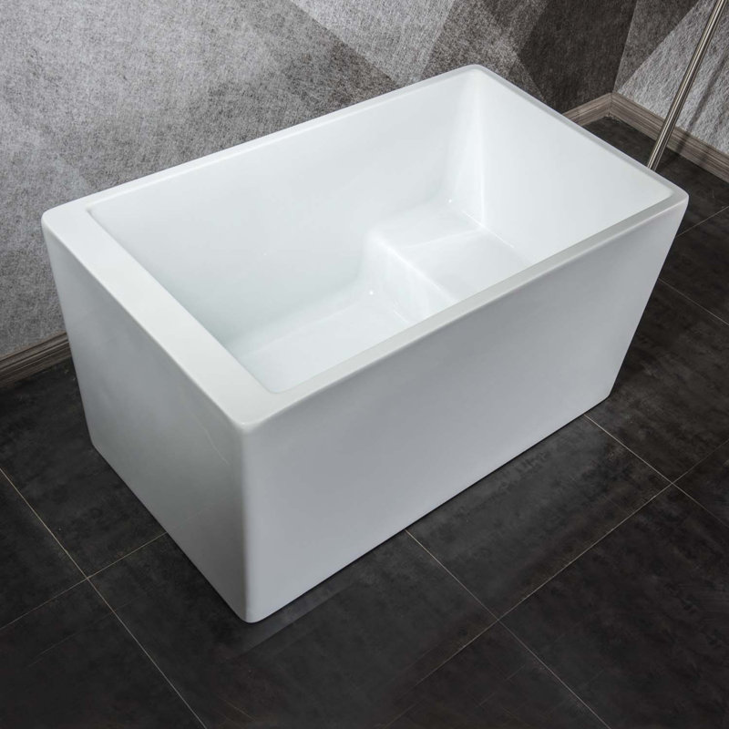 47'' x 24.5'' Freestanding Soaking Acrylic Bathtub