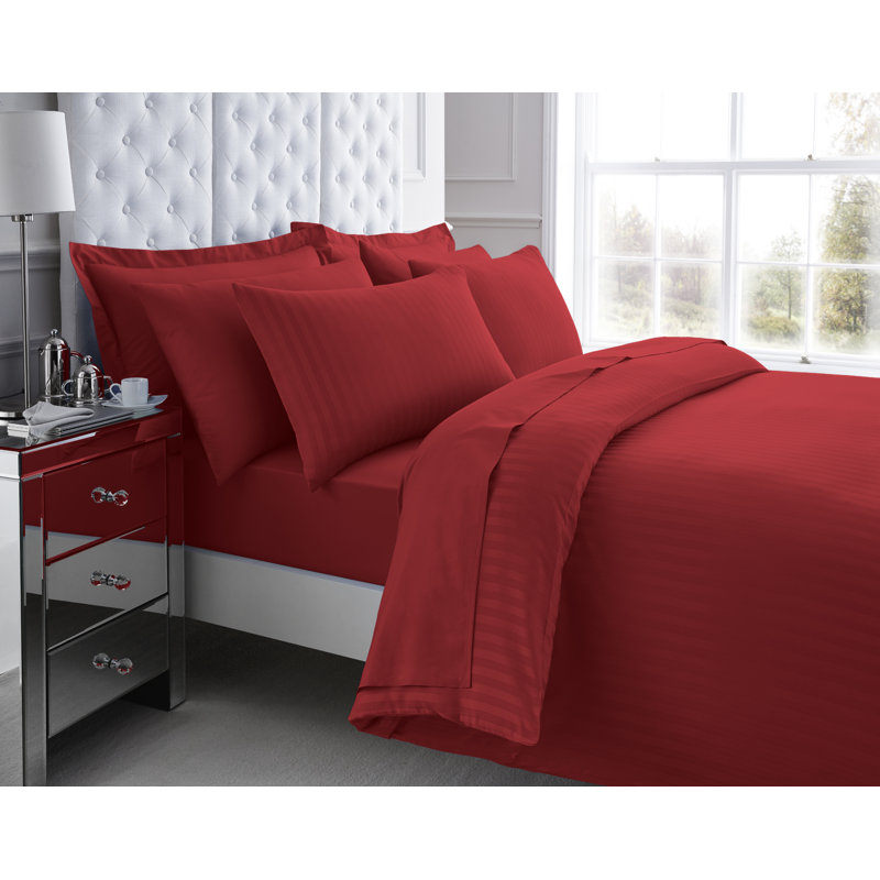 Plain Dyed Percale Housewife Pillowcase Pair 50x75cm | Premium Soft PolyCotton for Ultimate Comfort, Red
