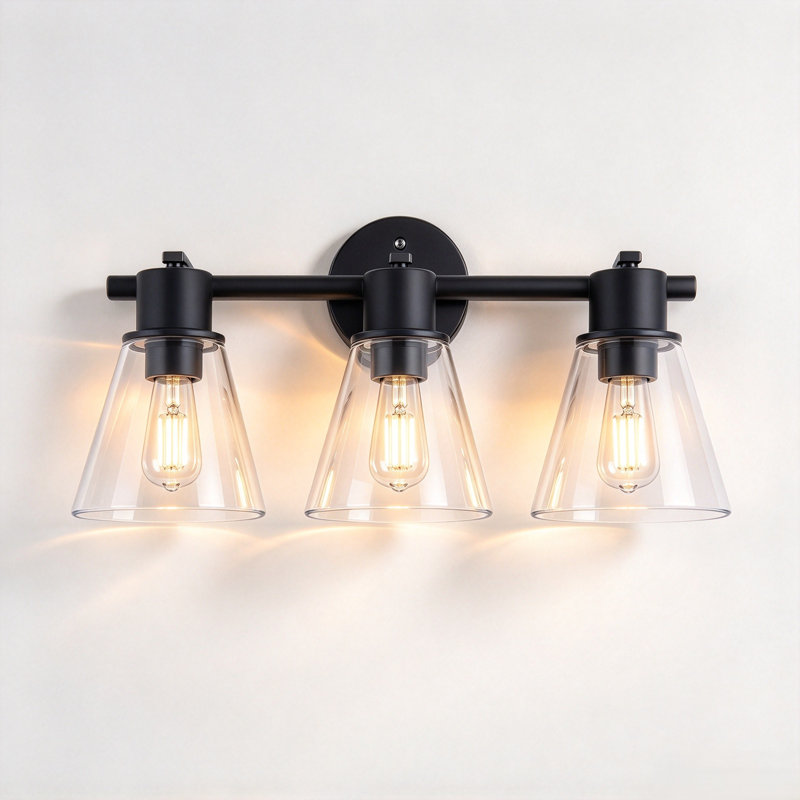 3 - Light LED Vanity Light, Matte Black