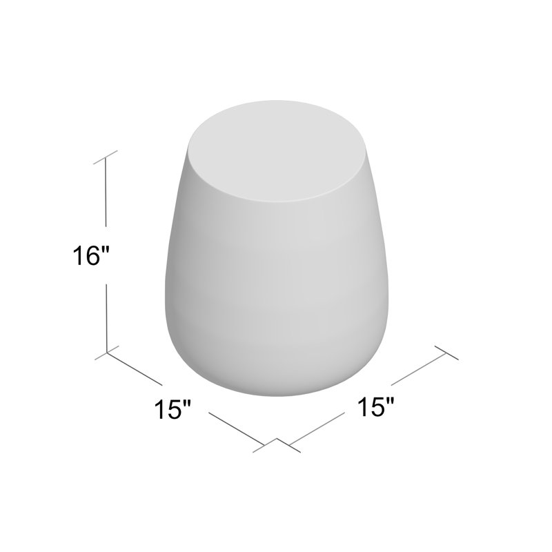 Table d'appoint en béton, Argent