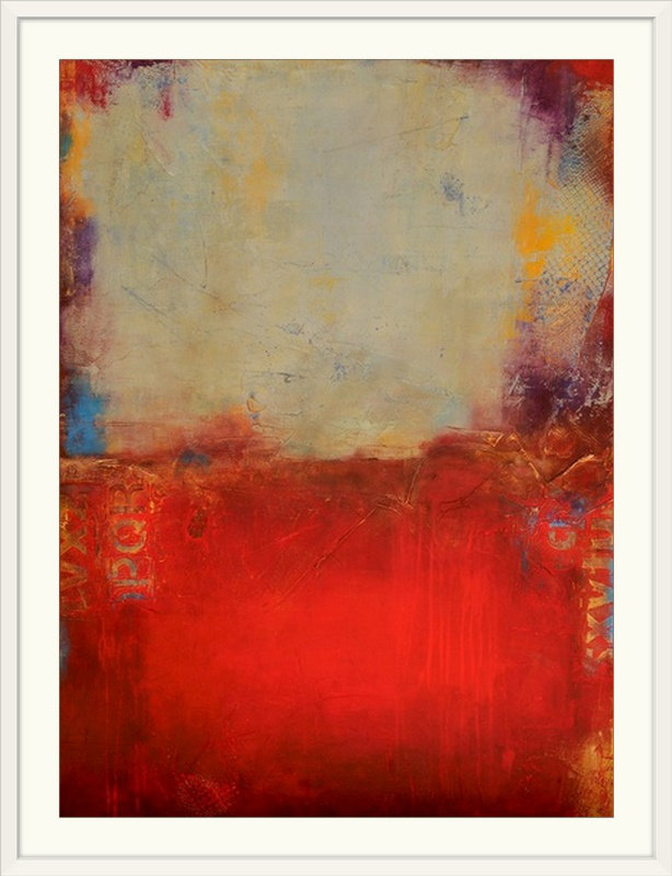 «Chicago St Rush II» par Frisco, impression, Cadre blanc, H 38 po x l 30 po x P 1 po
