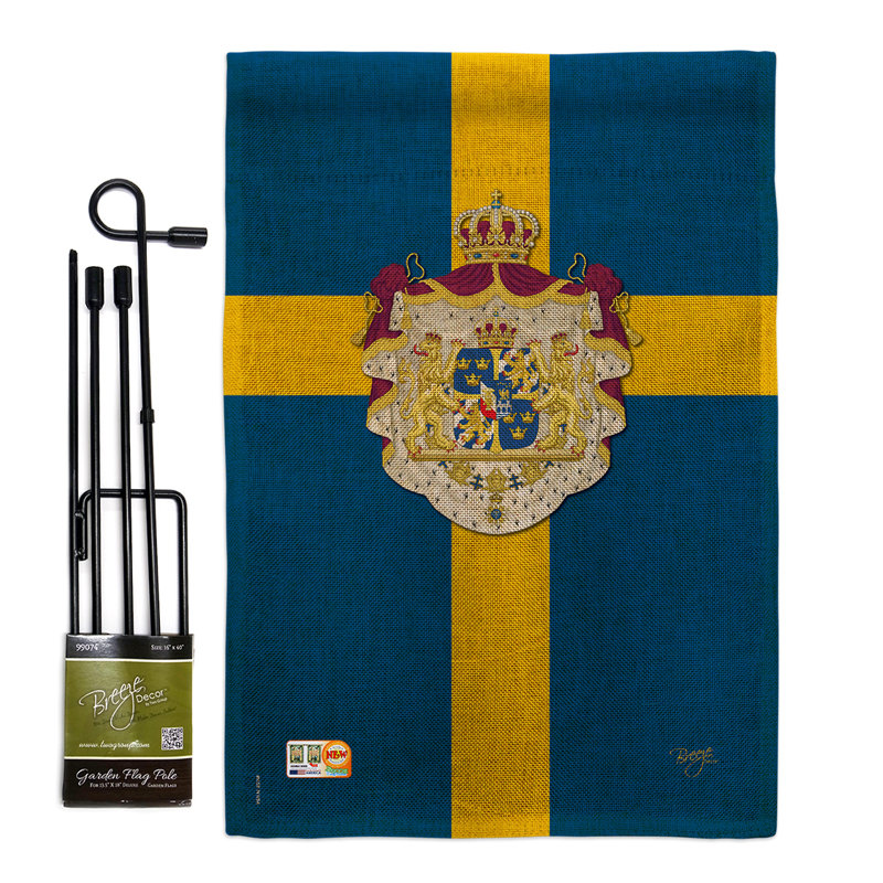 Double Sided 18.5 in. H x 13 in. W Burlap Flag set