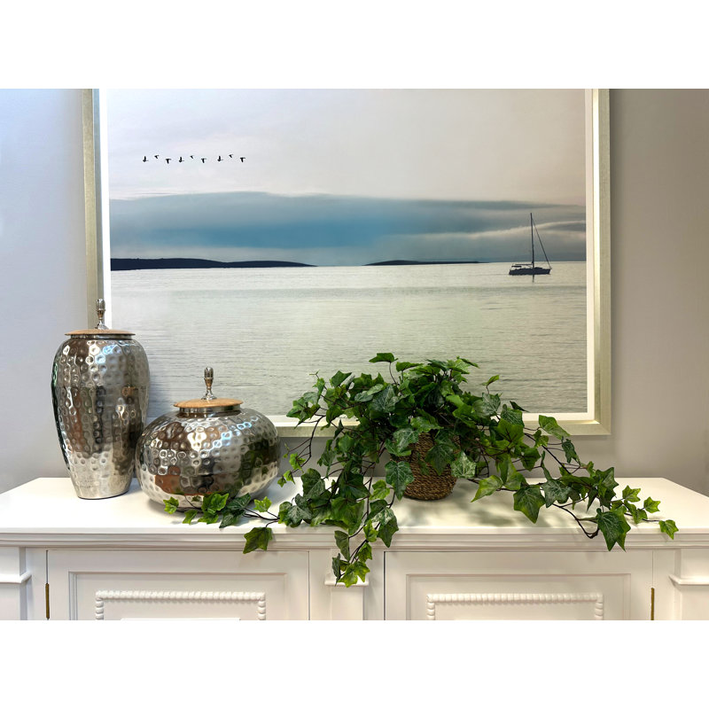 Verdant Vines Faux Ivy Plant in Fiberstone Pot
