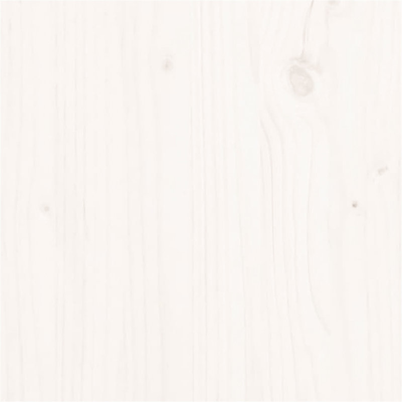 Bedside Cabinet 40X35x49 Cm Solid Wood Pine, White/Natural