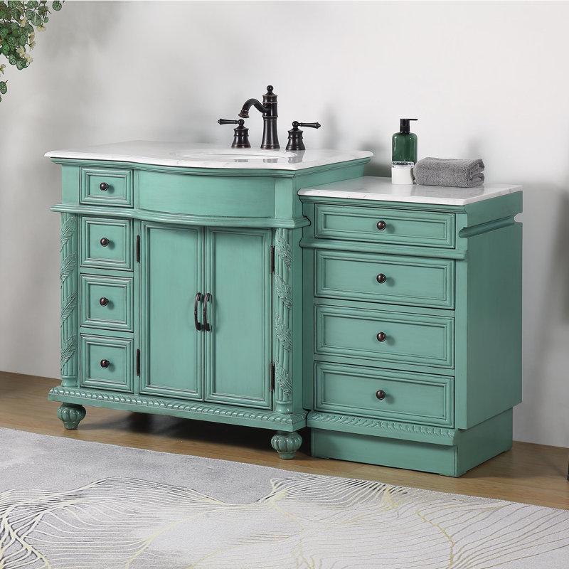 Ensemble de meuble-lavabo simple 56 po Okane Esita, Vert