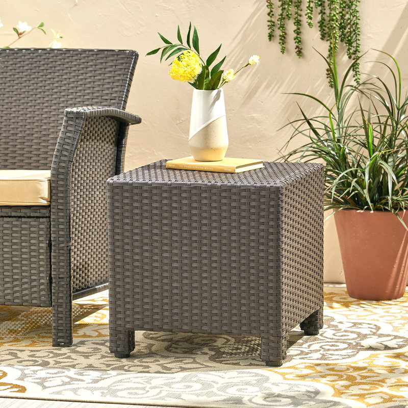 Table d'appoint Puerta, Marron foncé